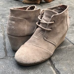 TOMS suede wedges